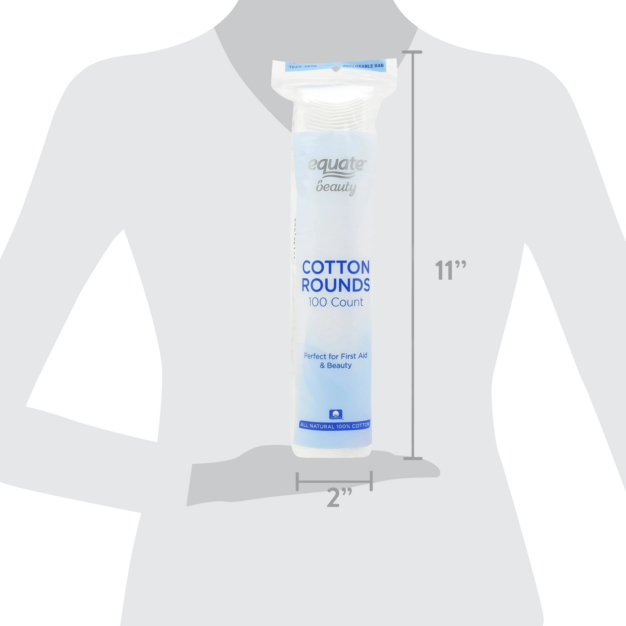 Equate Beauty Cotton Rounds, 100 Count