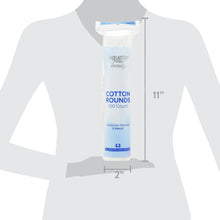 Equate Beauty cotton rounds 100-count pack with size markings.