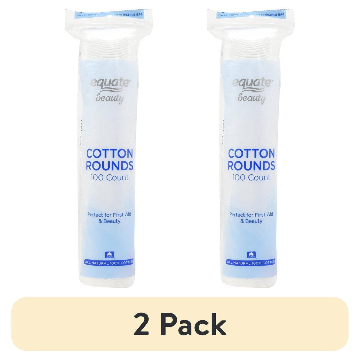 Equate Beauty Cotton Rounds, 100 Count
