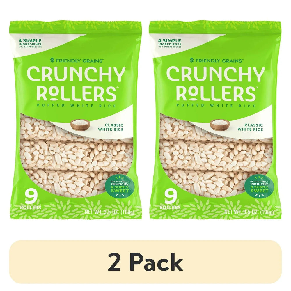 Friendly Grains Crunchy Rollers Classic White Rice, Allergen Free, Gluten-Free, 9ct - USA MEGA SHOP