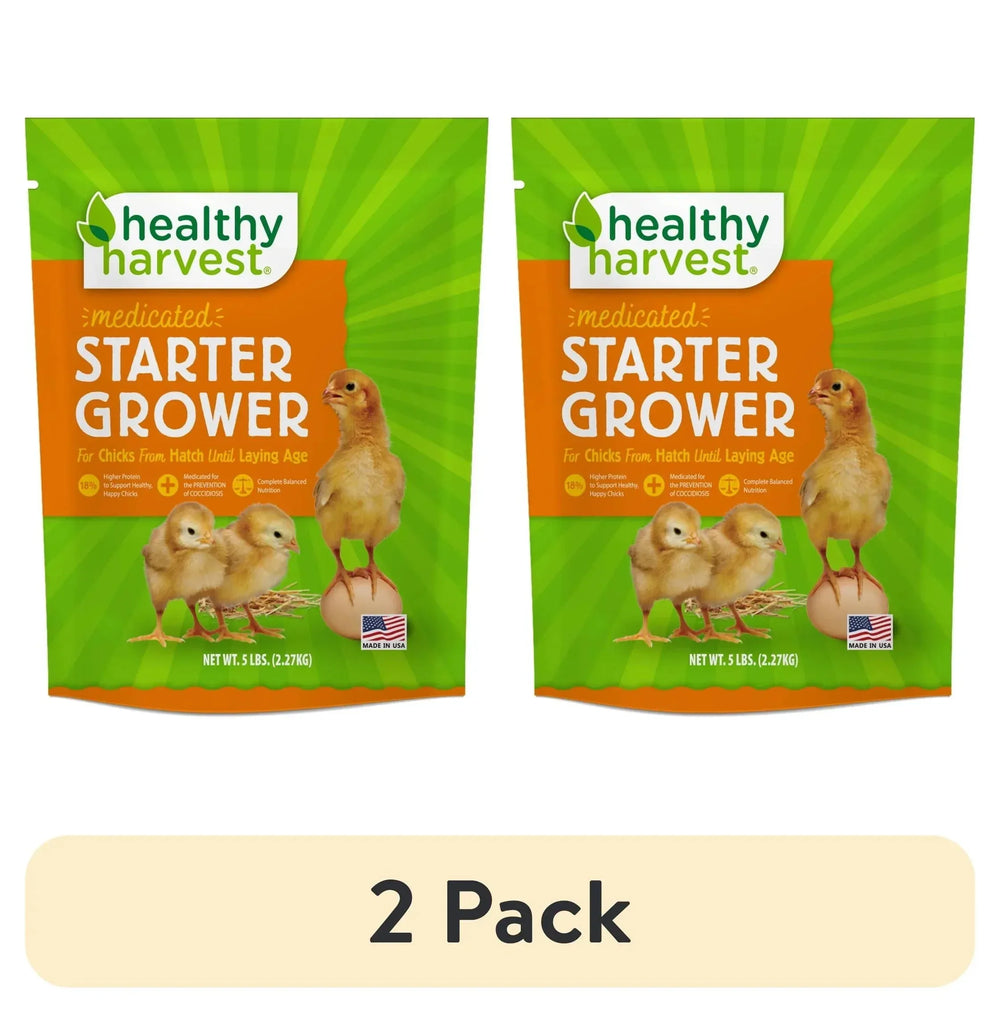 Healthy Harvest Medicated Starter Crumble Feed for Baby Chicks, 5 lb bag - USA MEGA SHOP
