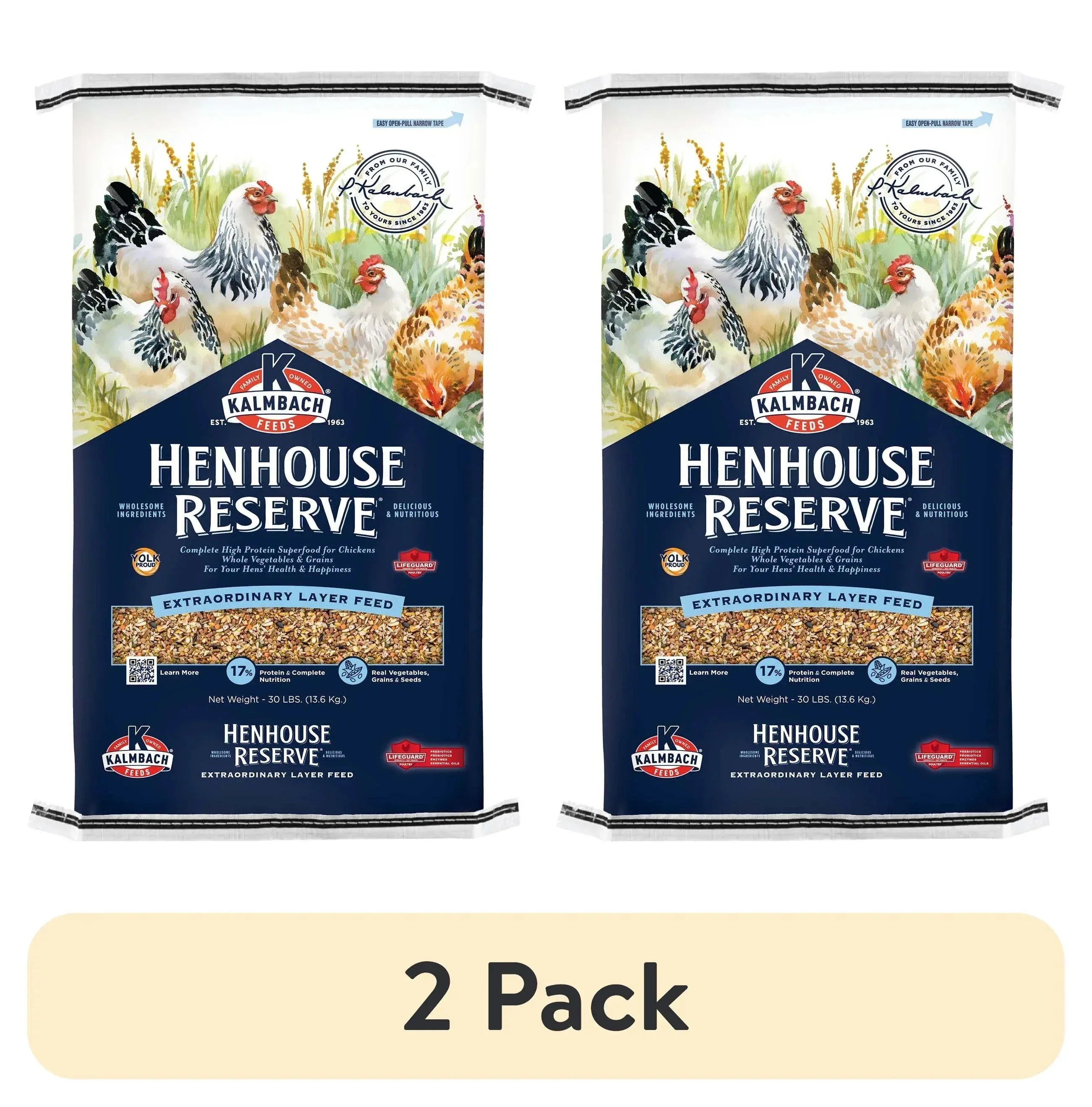 Kalmbach Feeds Henhouse Reserve - Extraordinary Whole Grain Layer Feed for Chickens, 30 lb - USA MEGA SHOP