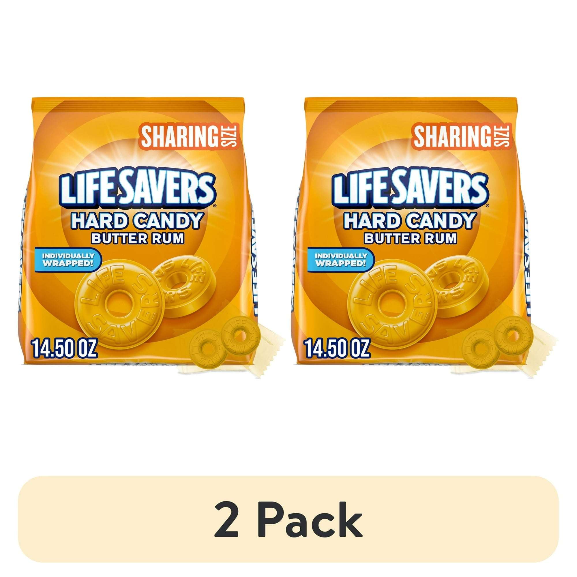 Life Savers Butter Rum Hard Candy Individually Wrapped, Sharing Size