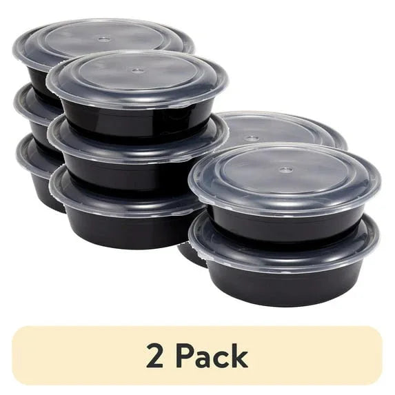Mainstays 1L Round Meal Prep Food Storage Container, 5 Pack - USA MEGA SHOP