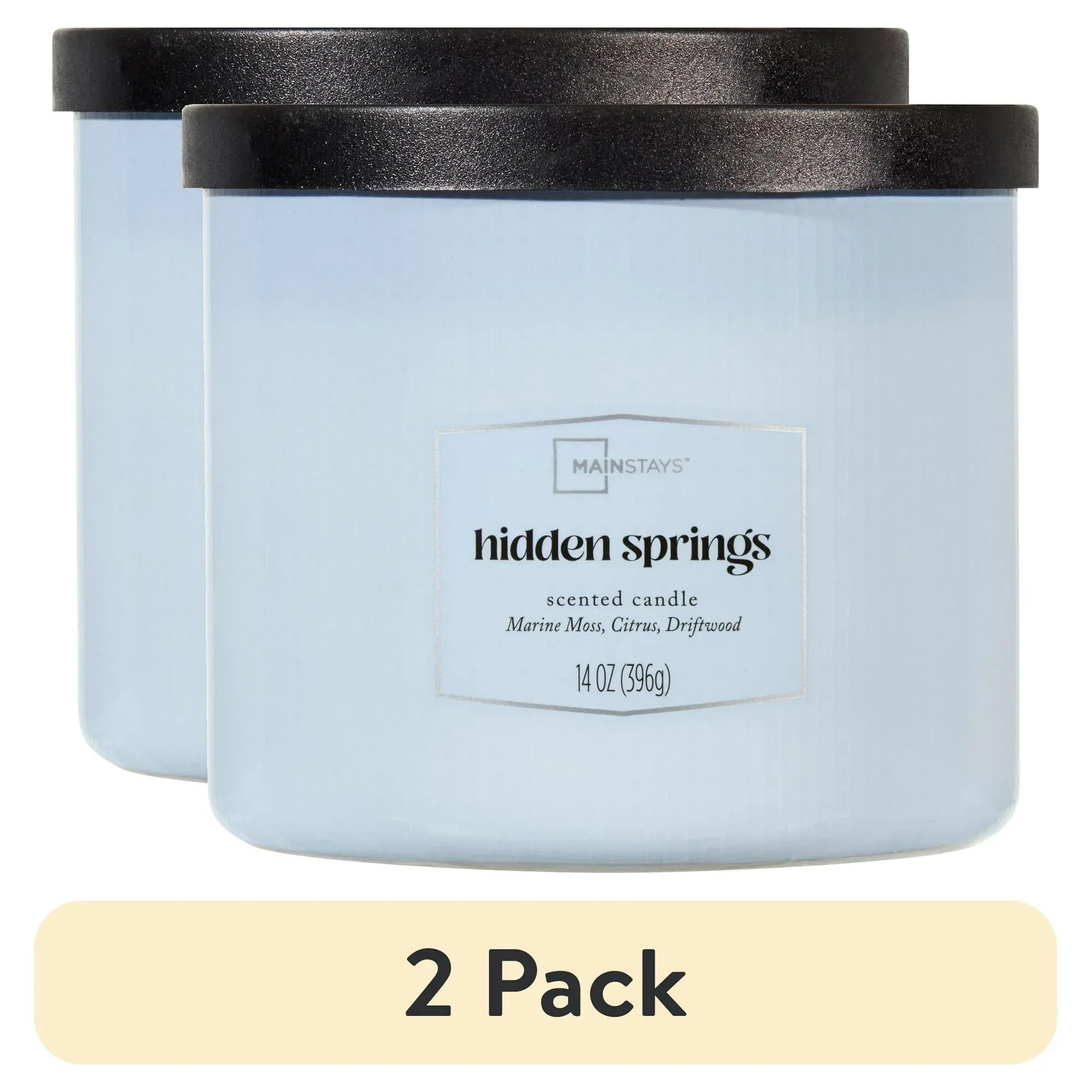 Mainstays 3 Wick Textured Wrapped Hidden Springs Candle, 14 Ounce