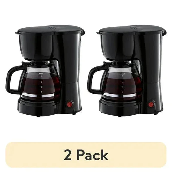 Mainstays 5-Cup Drip Coffee Maker Black, New - USA MEGA SHOP