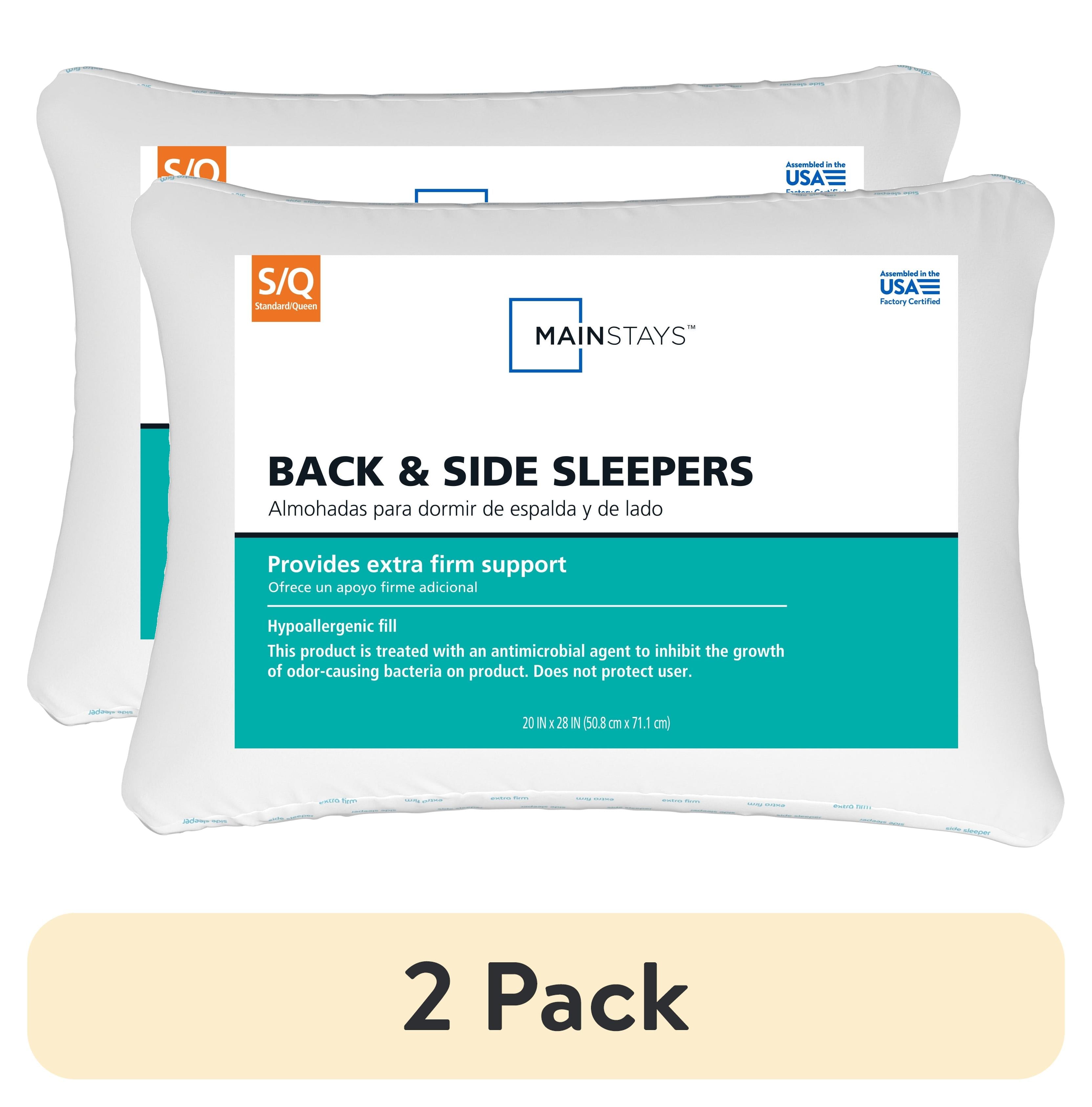 Mainstays Back & Side Sleeper Bed Pillow, King - Extra Firm Support
