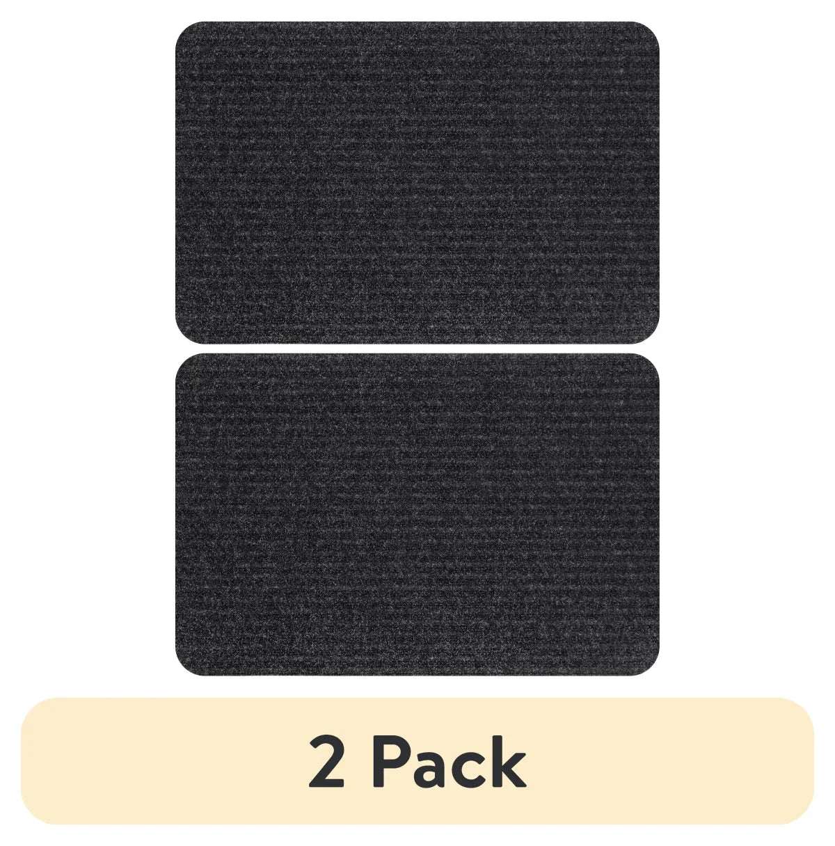 Mainstays Tri-Rib Doormat, 20" x 30", Charcoal