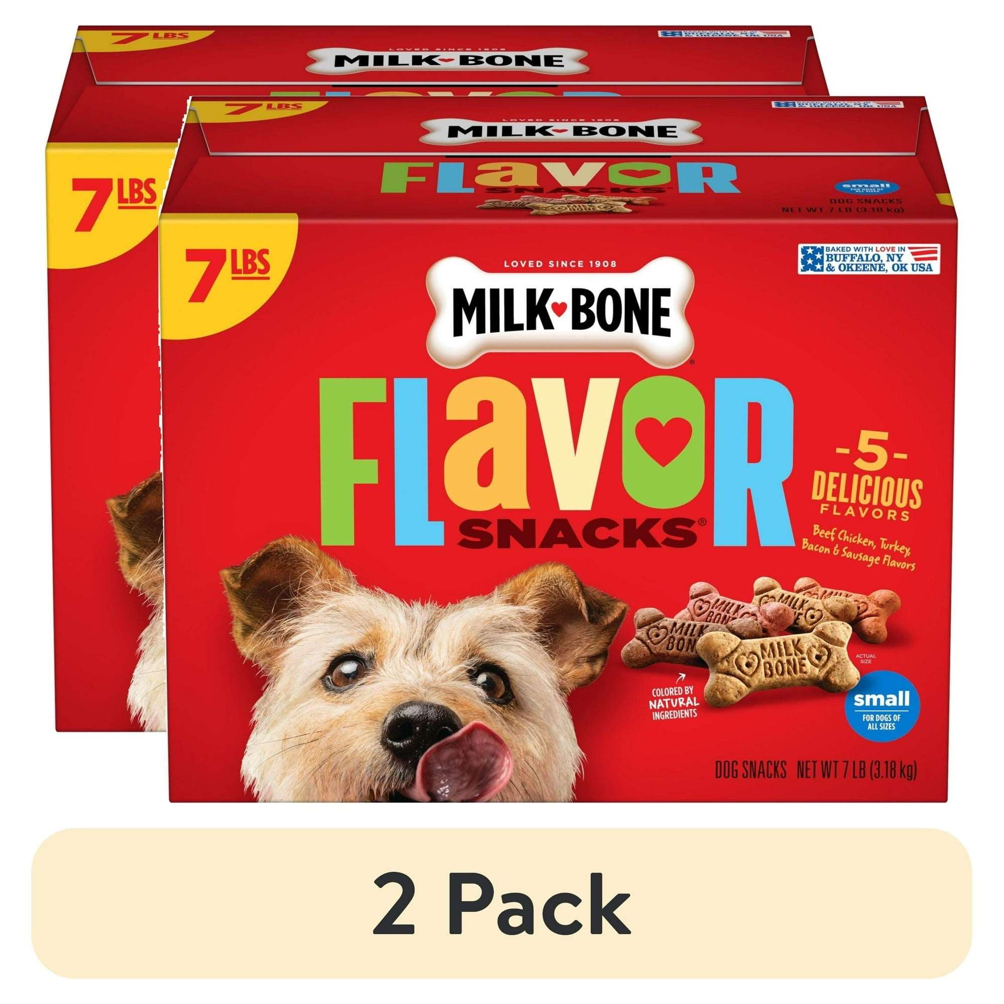Milk Bone Flavor Snacks Small Dog Biscuits, Flavored Crunchy Dog Treats