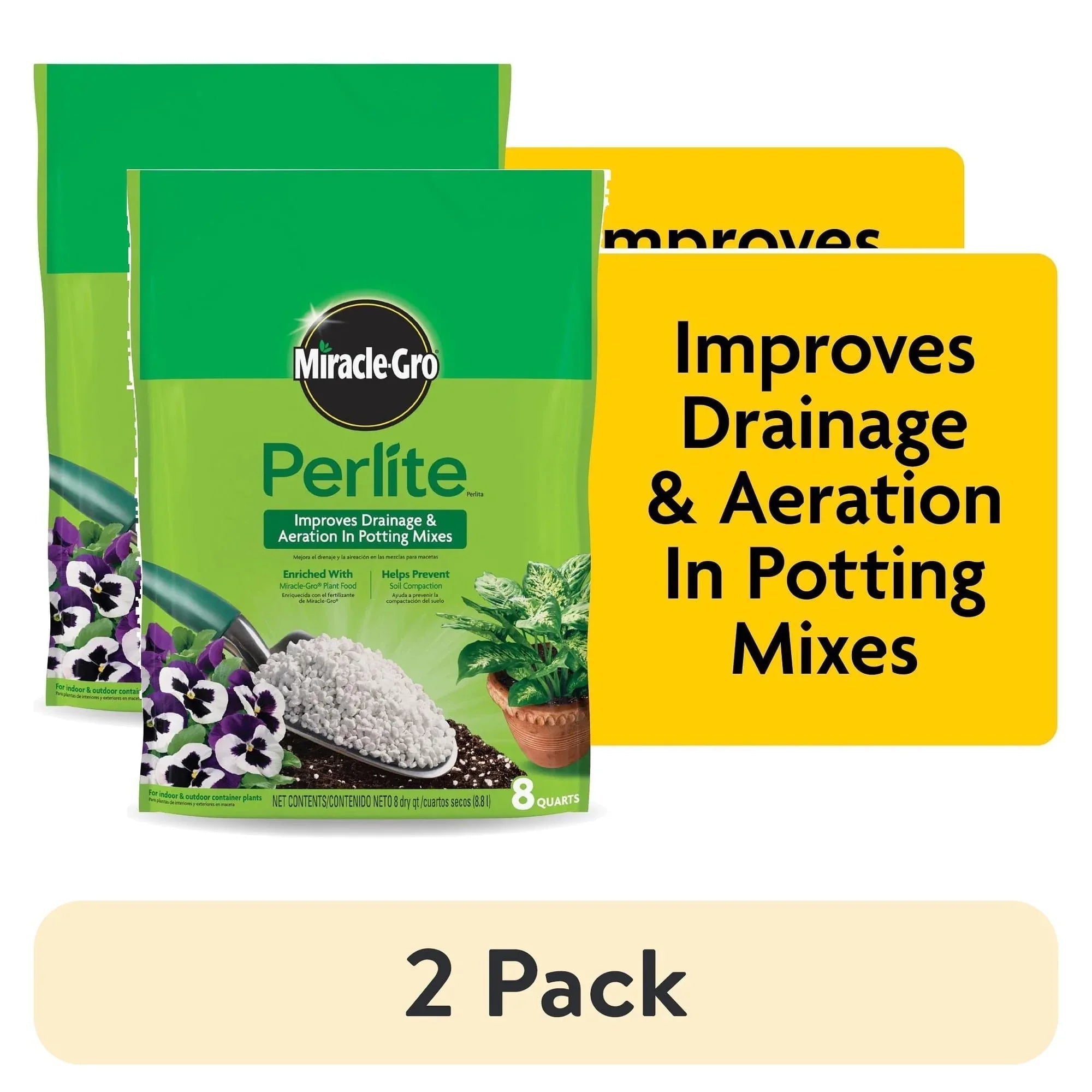 Miracle-Gro Perlite, 8 qt., Improves Drainage and Aeration in Potting Mixes