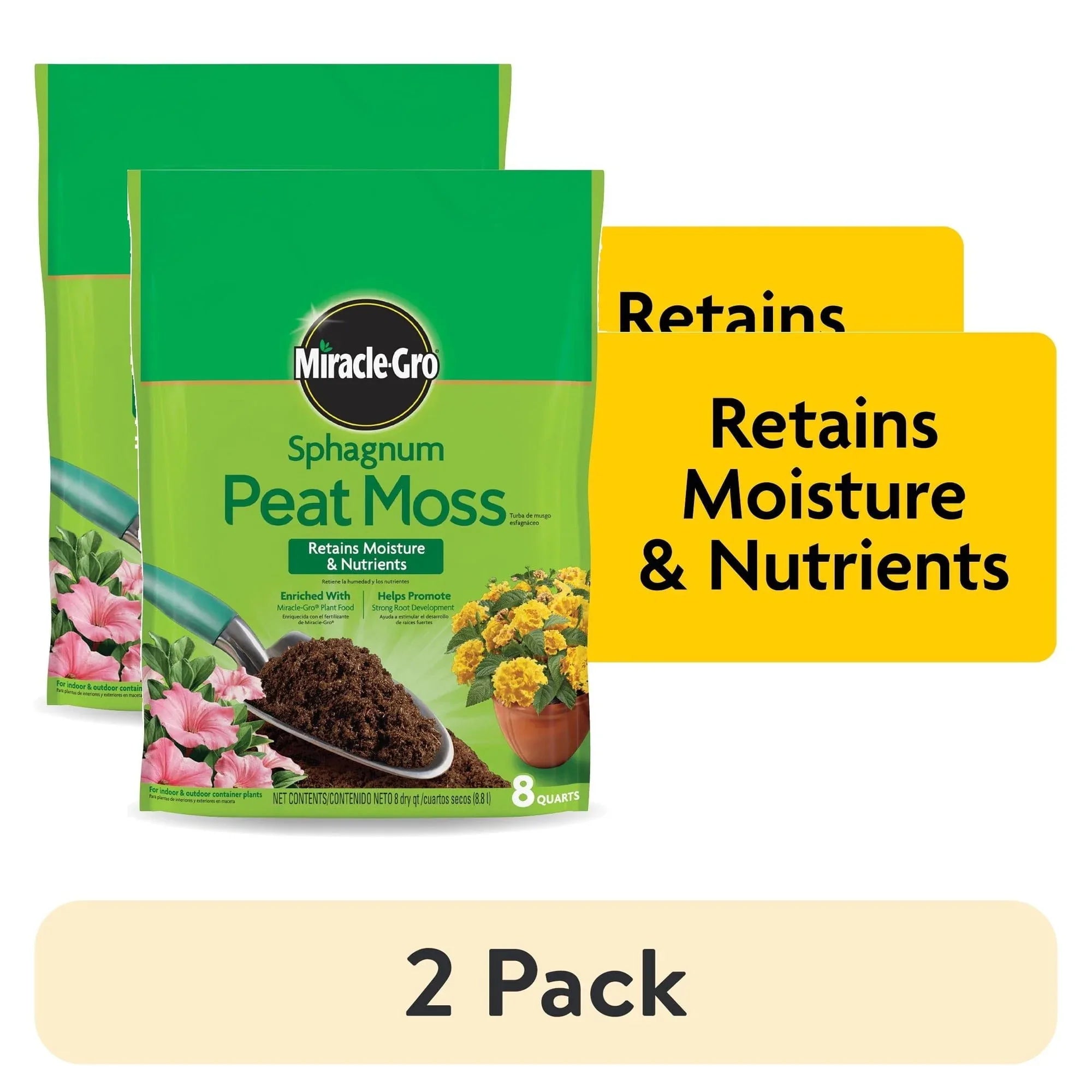 Miracle-Gro Sphagnum Peat Moss, 8 qt., For Containers and In-Ground