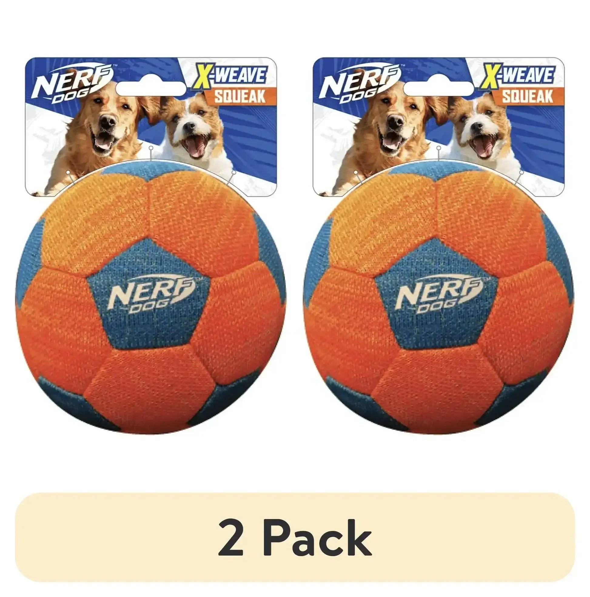 Nerf Dog X-Weave Squeak Soccer Ball for Large Dogs