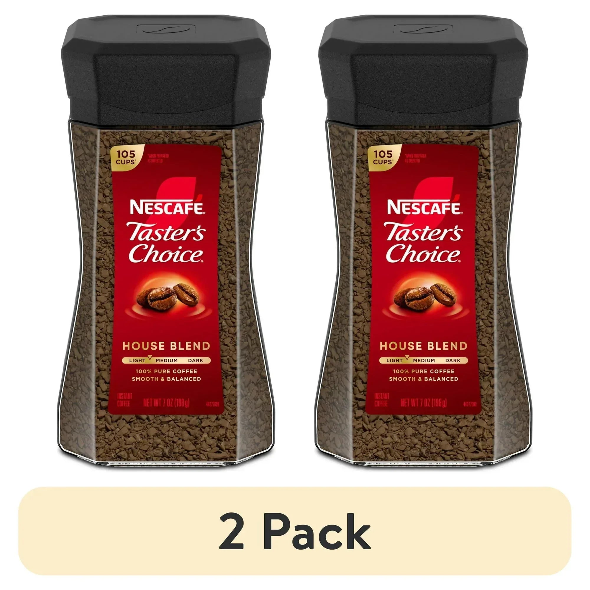 NESCAFÉ Taster's Choice House Blend, Light Medium Roast Instant Coffee, 7 oz, 1 Jar