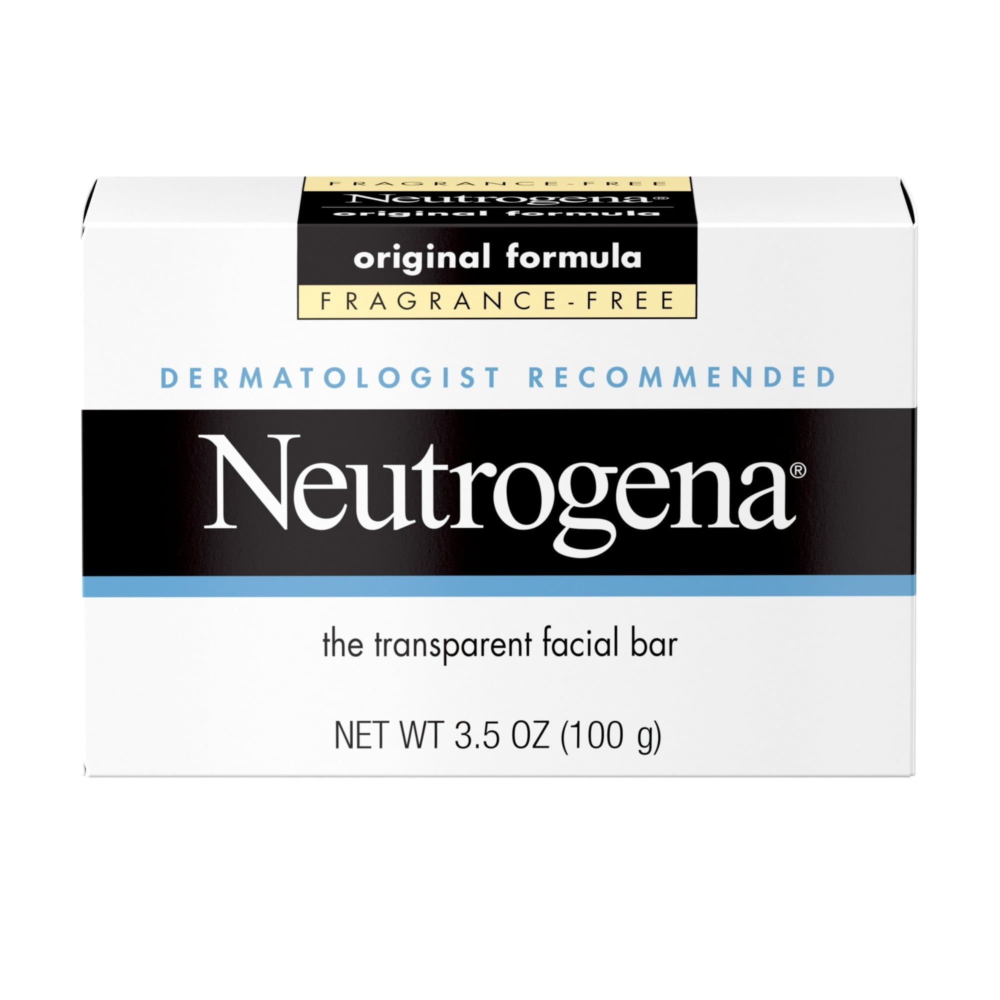 (2 pack) Neutrogena Original Gentle Facial Cleansing Bar, Fragrance-Free Daily Face Soap, 3.5 oz