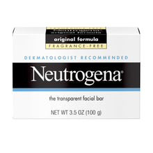 Neutrogena original formula fragrance-free transparent facial bar box