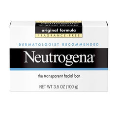 (2 pack) Neutrogena Original Gentle Facial Cleansing Bar, Fragrance-Free Daily Face Soap, 3.5 oz