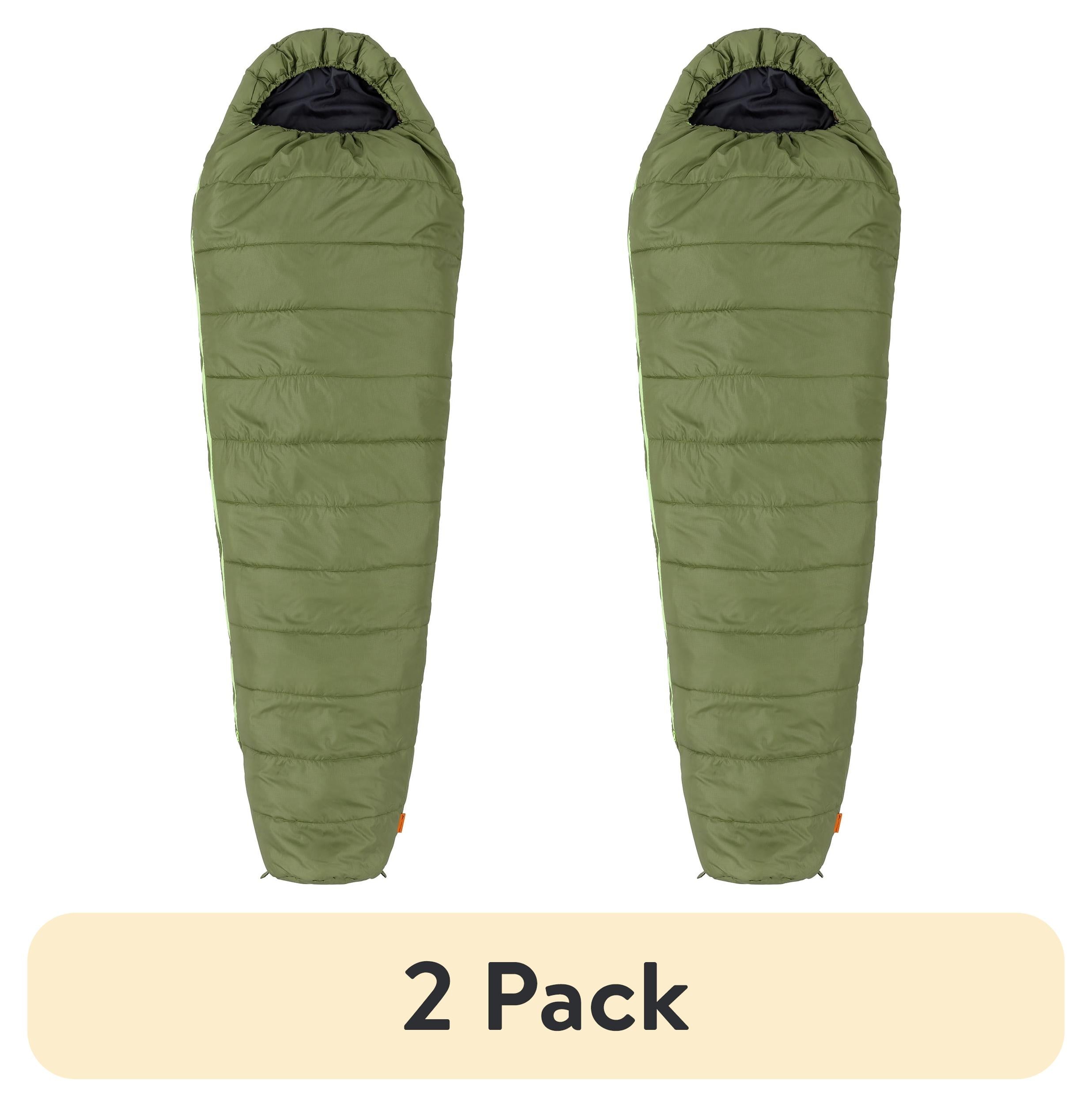 (2 pack) Ozark Trail 10-Degree Cold Weather Mummy Sleeping Bag with Soft Liner, Red, 85"x33"