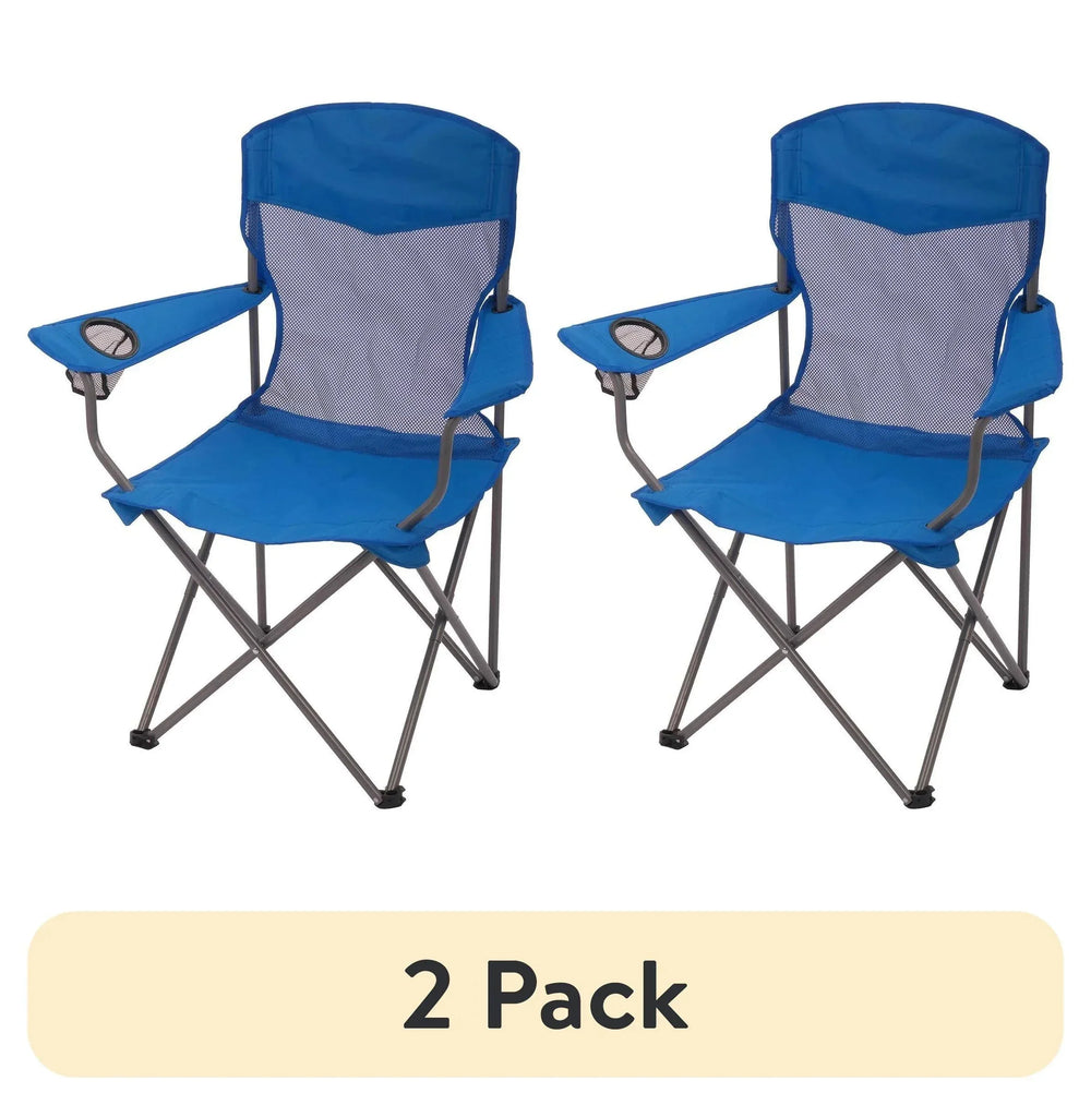 Ozark Trail Basic Mesh Chair Blue, Adult, 32.28in x 20.28in x 37.60in - USA MEGA SHOP