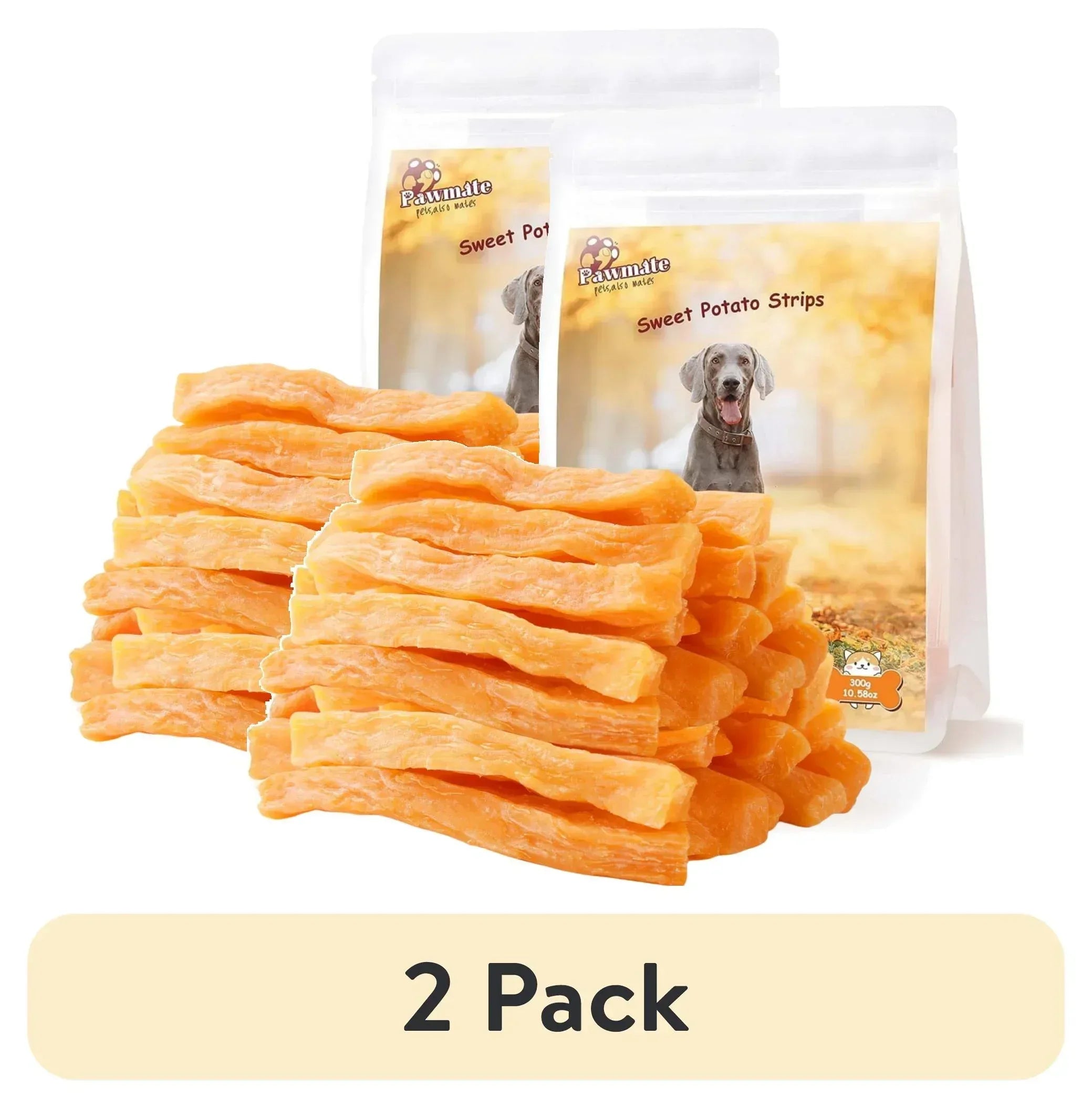 Pawmate Sweet Potato Dog Treats, Promote Digestion Soft Chews for All Dogs, 30 ct Packet - USA MEGA SHOP