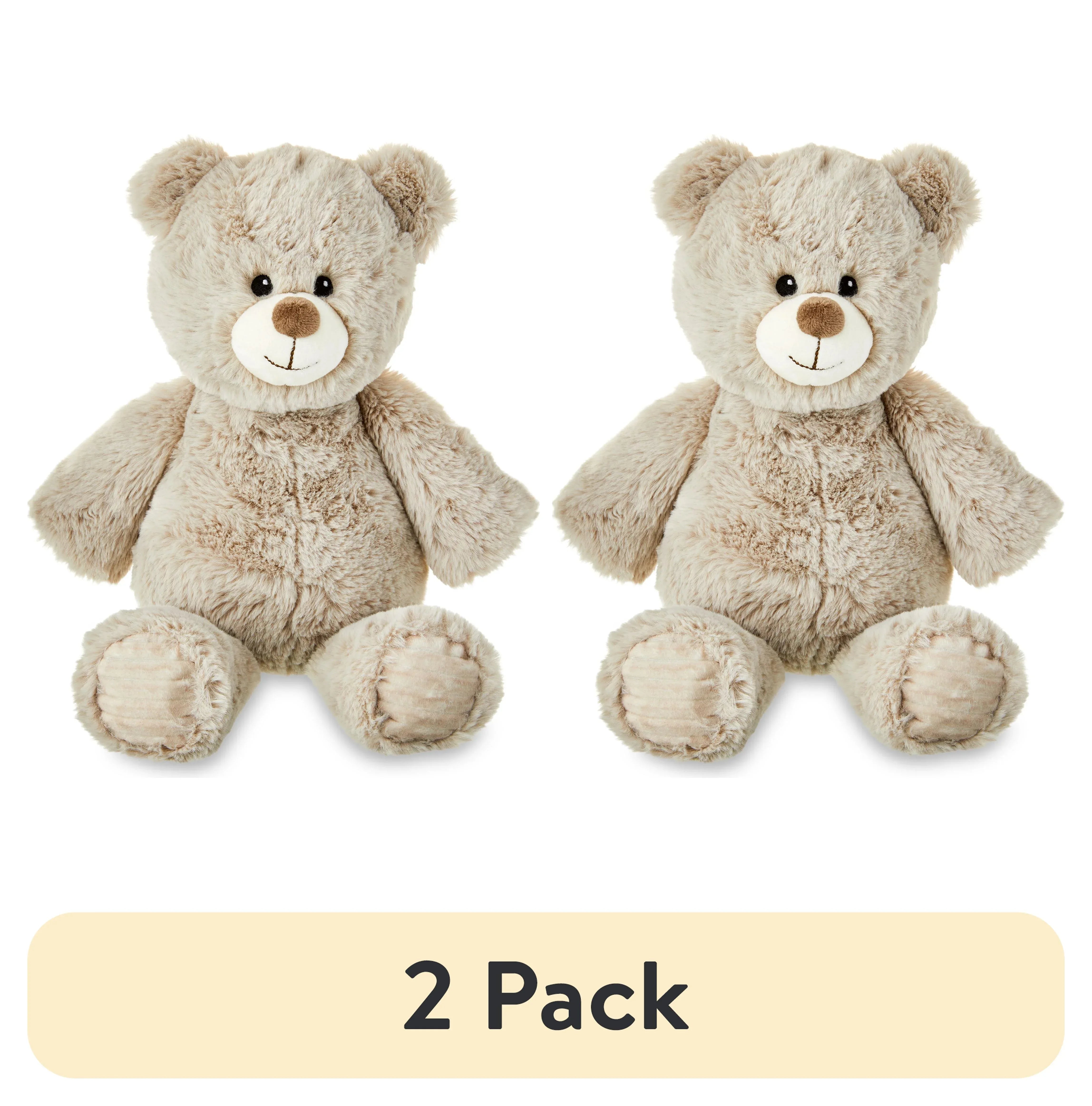 Spark Create Imagine Soft Bear Plush with Beans, 17 in, 0 Months+