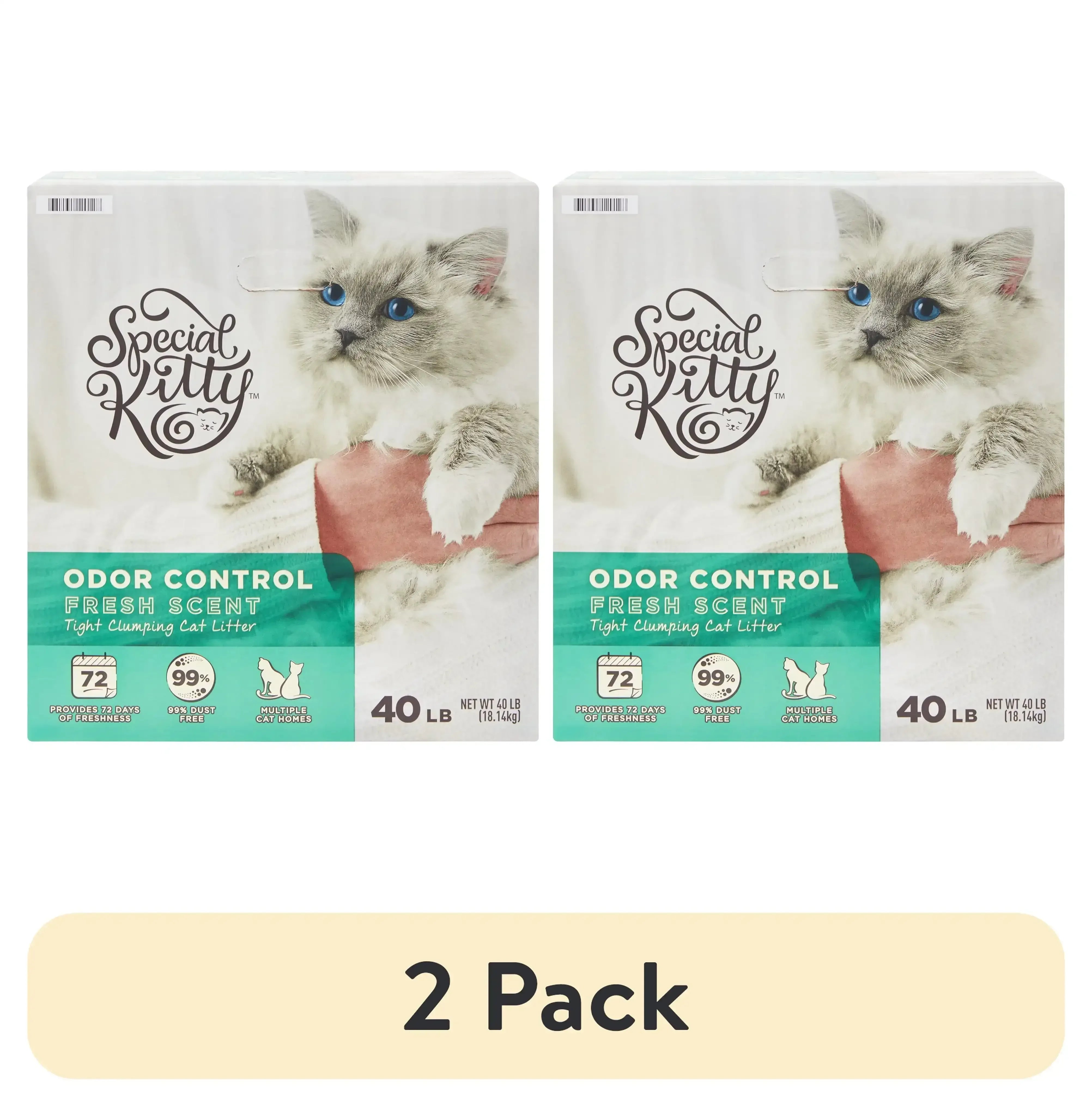Special Kitty Scoopable Tight Clumping Cat Litter, Fresh Scent, 40 lb