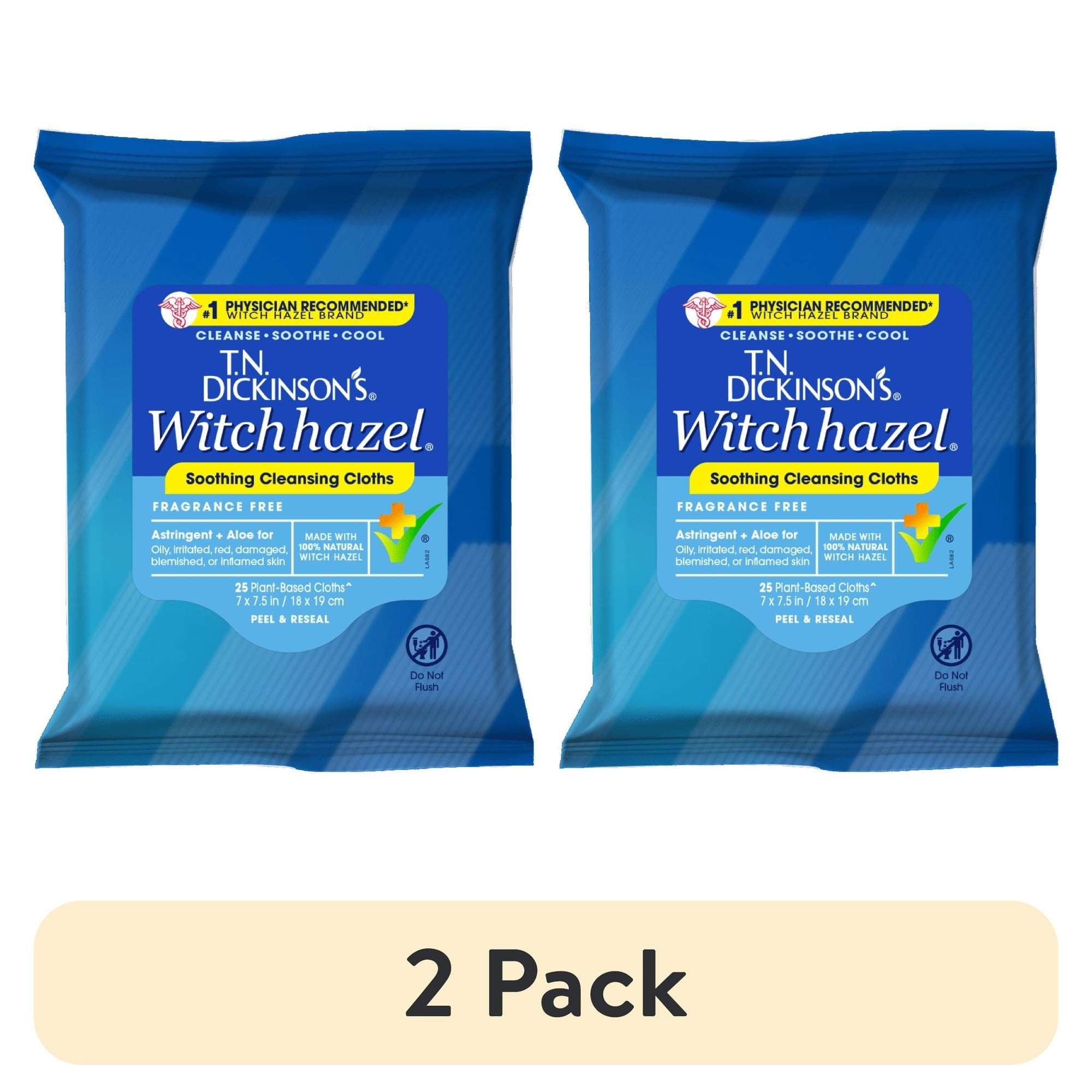 T.N. Dickinson's Witch Hazel Cleansing Cloths, 25 Count