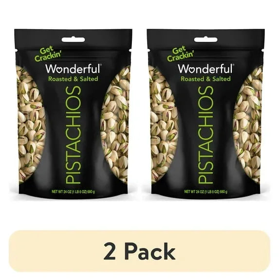 Wonderful Pistachios In-Shell Roasted & Salted Nuts, 24 Ounce Bag