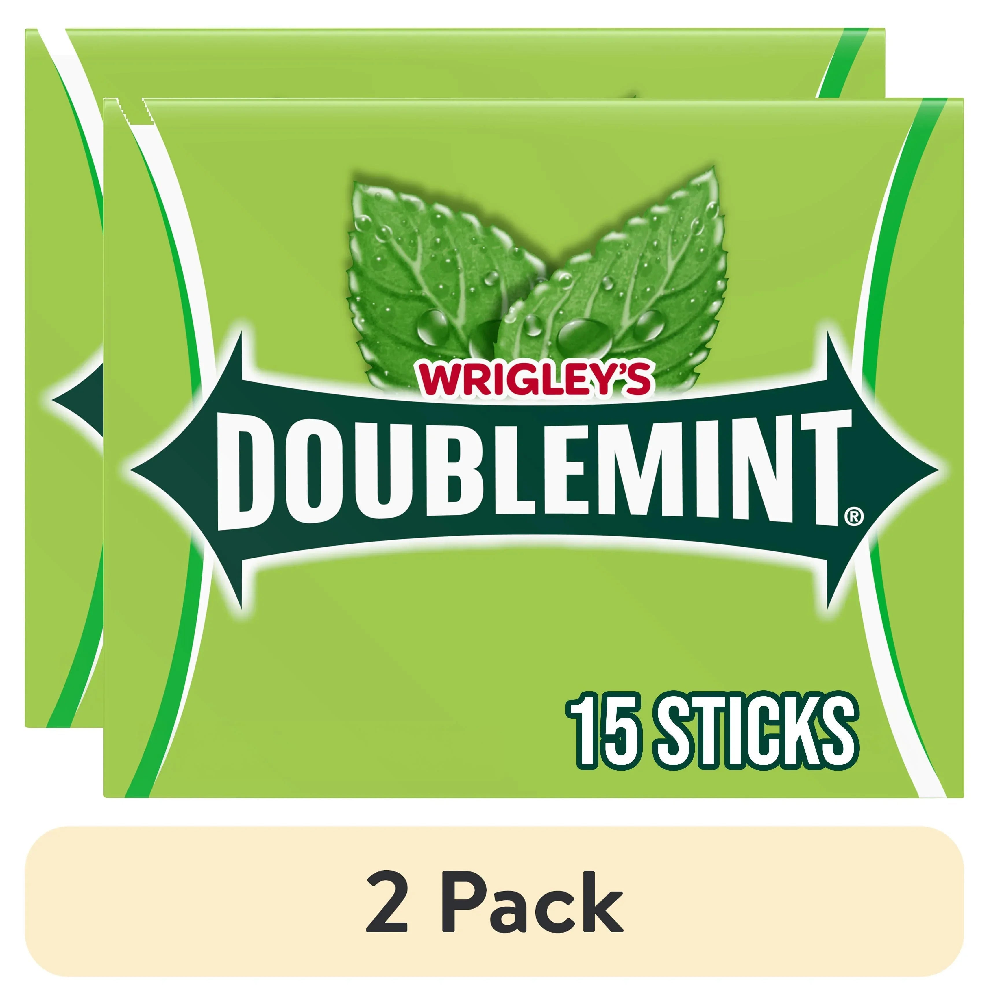 Wrigley's Doublemint Mint Gum Chewing Gum - 15 Pieces Pack