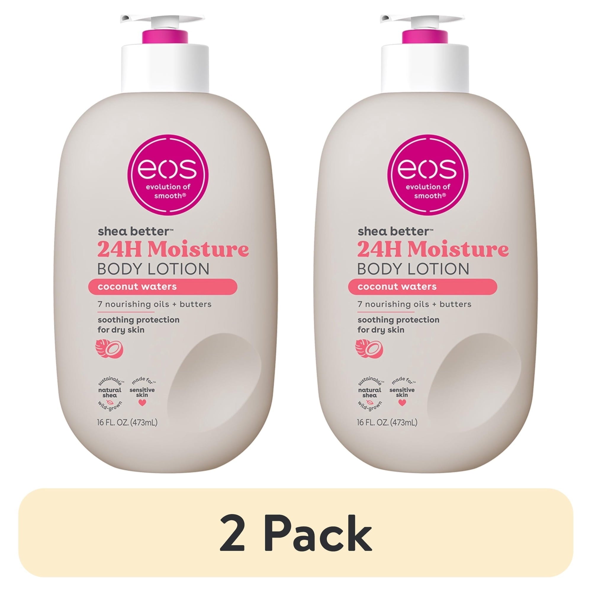 eos Shea Better Body Lotion - Coconut Waters, Made for Dryness, 16 fl oz.
