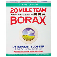 20 Mule Team Borax detergent booster box for laundry and multi-purpose cleaning
