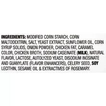 McCormick Premium Poultry Gravy Mix ingredients panel with list of components