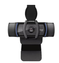 Logitech C920s Pro HD webcam with lens and privacy cover, black body