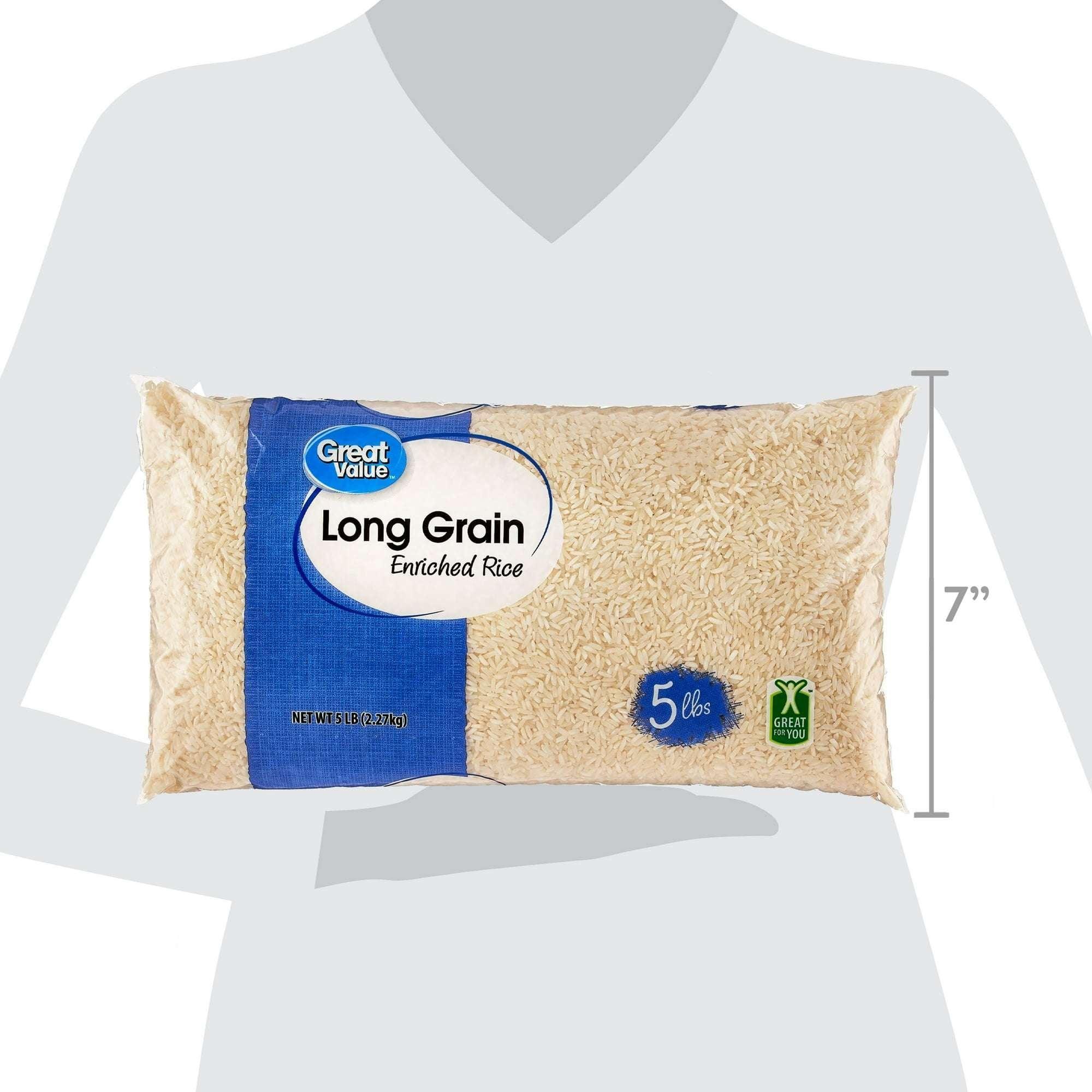 Great Value Long Grain Enriched Rice, 5 lbs - USA MEGA SHOP