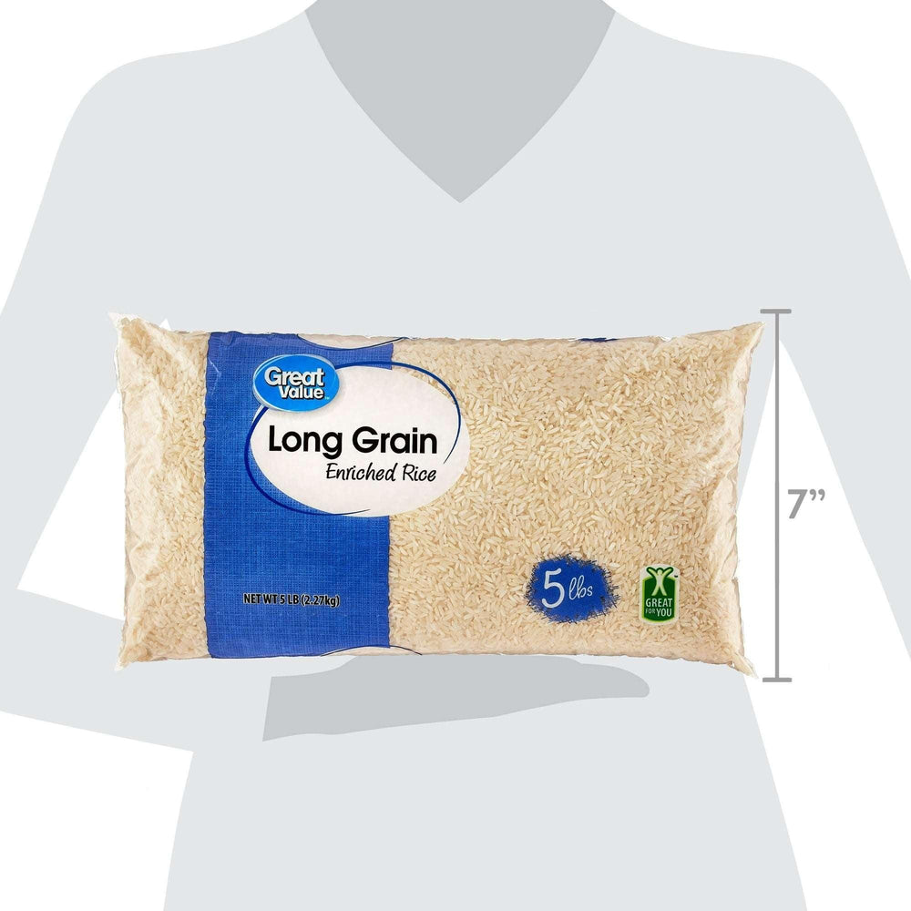 Great Value Long Grain Enriched Rice, 5 lbs - USA MEGA SHOP
