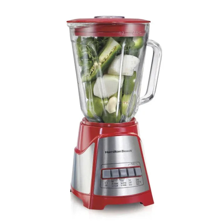 Hamilton Beach Power Elite Multi-Function Blender, Red, New, 58147 - USA MEGA SHOP