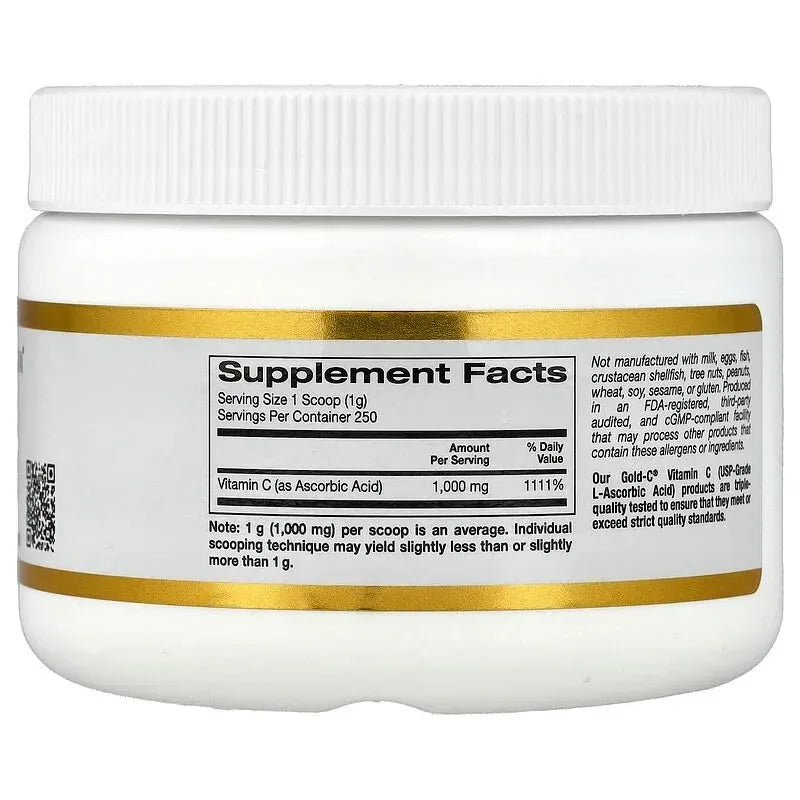 California Gold Nutrition, Gold C Powder, Vitamin C, 1,000 mg, 8.81 oz (250 g)