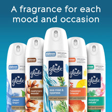 Soft mist air freshener spray cans bundle with fragrance and technology graphic