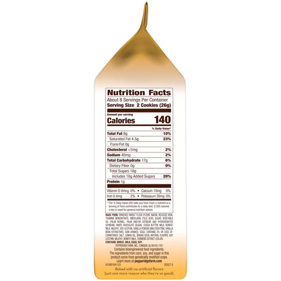 Pepperidge Farm Milano White Chocolate Lemon Flavored Cookies, 7 oz Bag