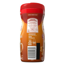 Caramel latte coffee creamer bottle back with ingredients and barcode label