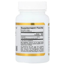 Astaxanthin supplement bottle back label, Supplement Facts panel