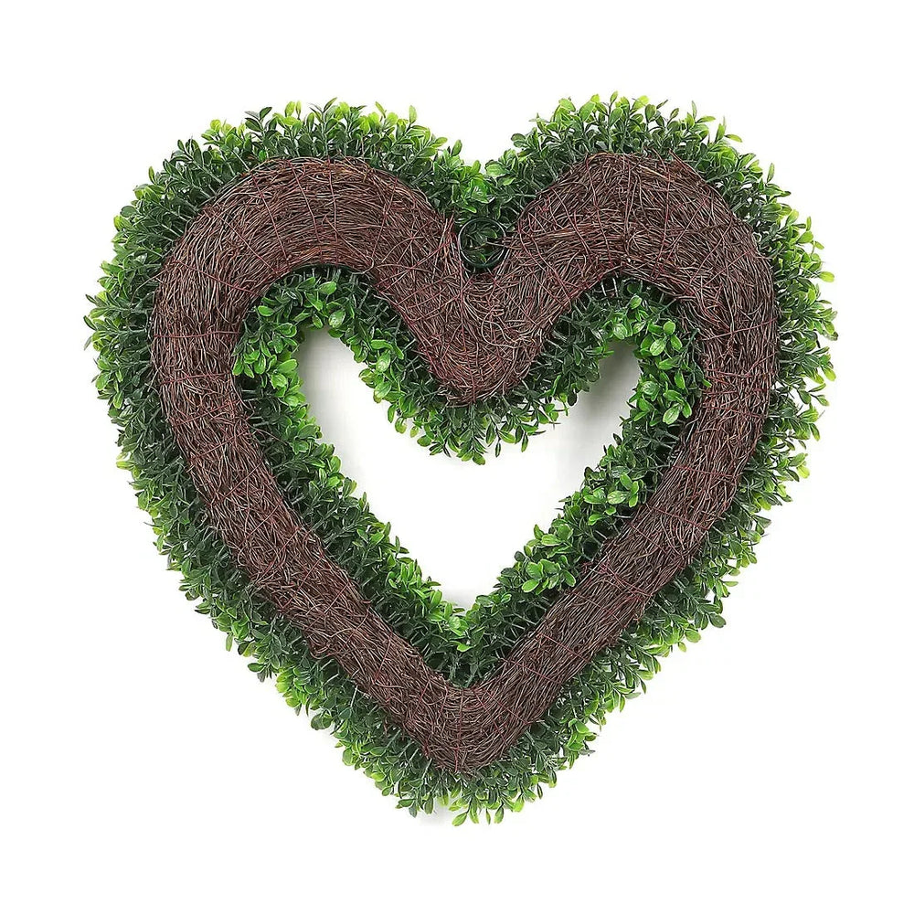20" Faux BoxWood Heart Wreath - USA MEGA SHOP