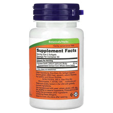 Odorless garlic supplement facts panel on softgel bottle, back label view