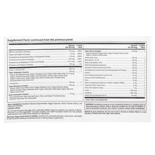 Super Immune+ multivitamin bottle, Supplement Facts continued panel