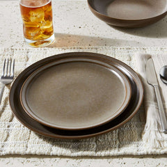 Better Homes and Gardens Banks Brown 10.25-Inch Stoneware Dinner Plate