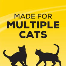 Cat litter marketing graphic reading “Made for Multiple Cats” with two cat silhouettes