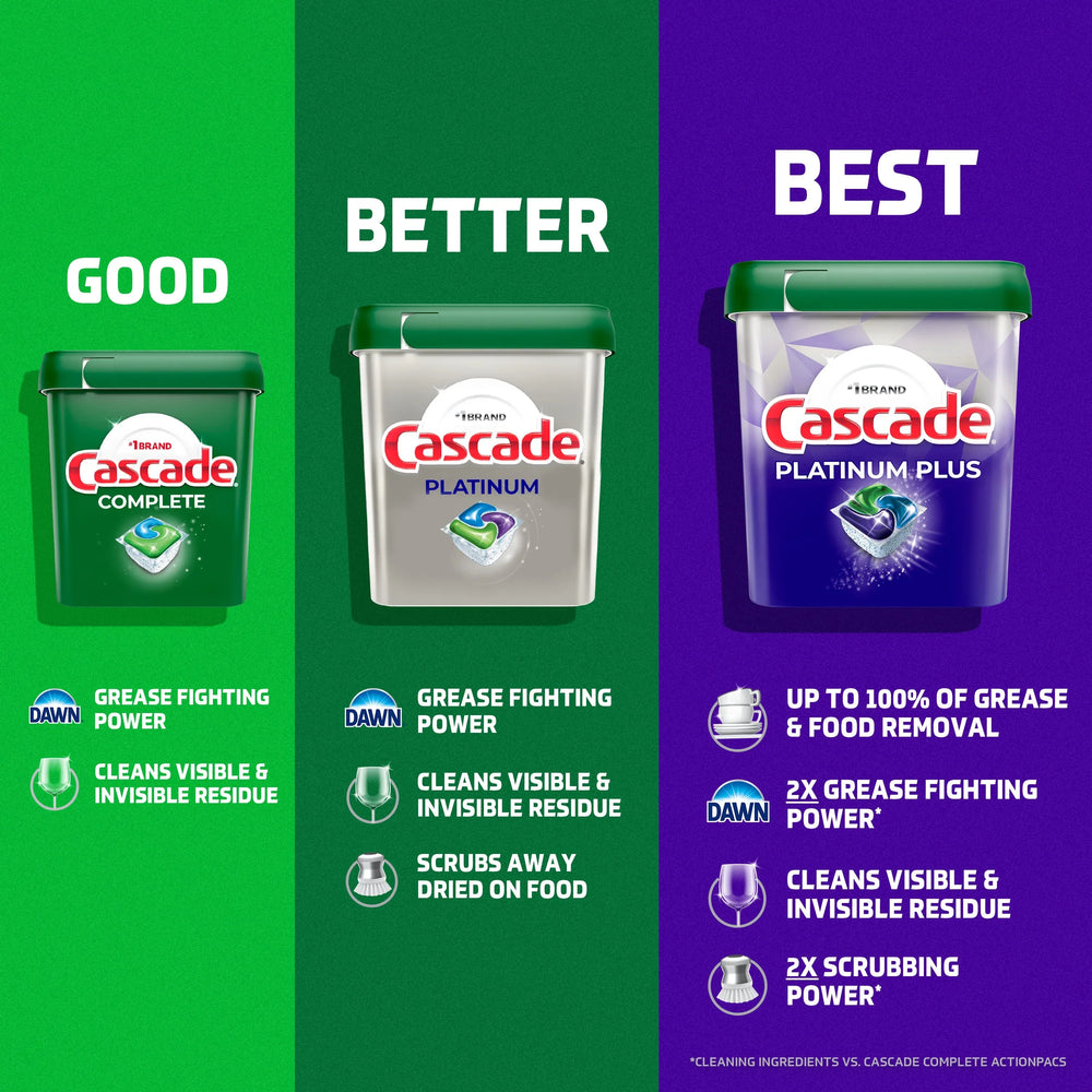 Cascade Platinum Dishwasher Pods, Dishwasher Detergent Soap Tabs, Fresh, 71 Count - USA MEGA SHOP