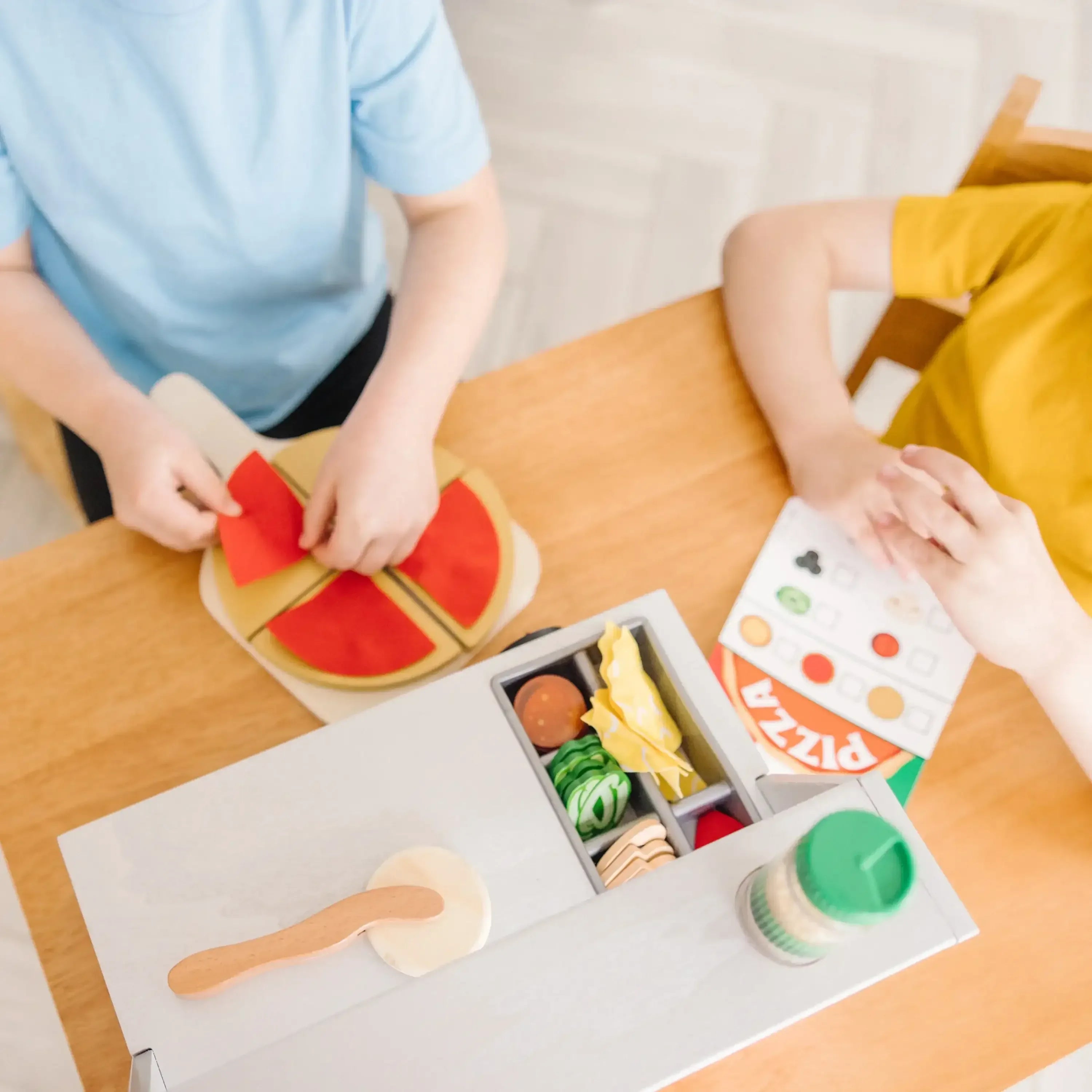 Melissa & Doug Top & Bake Wooden Pizza Counter Play Set (41 Pcs) - FSC Certified - USA MEGA SHOP