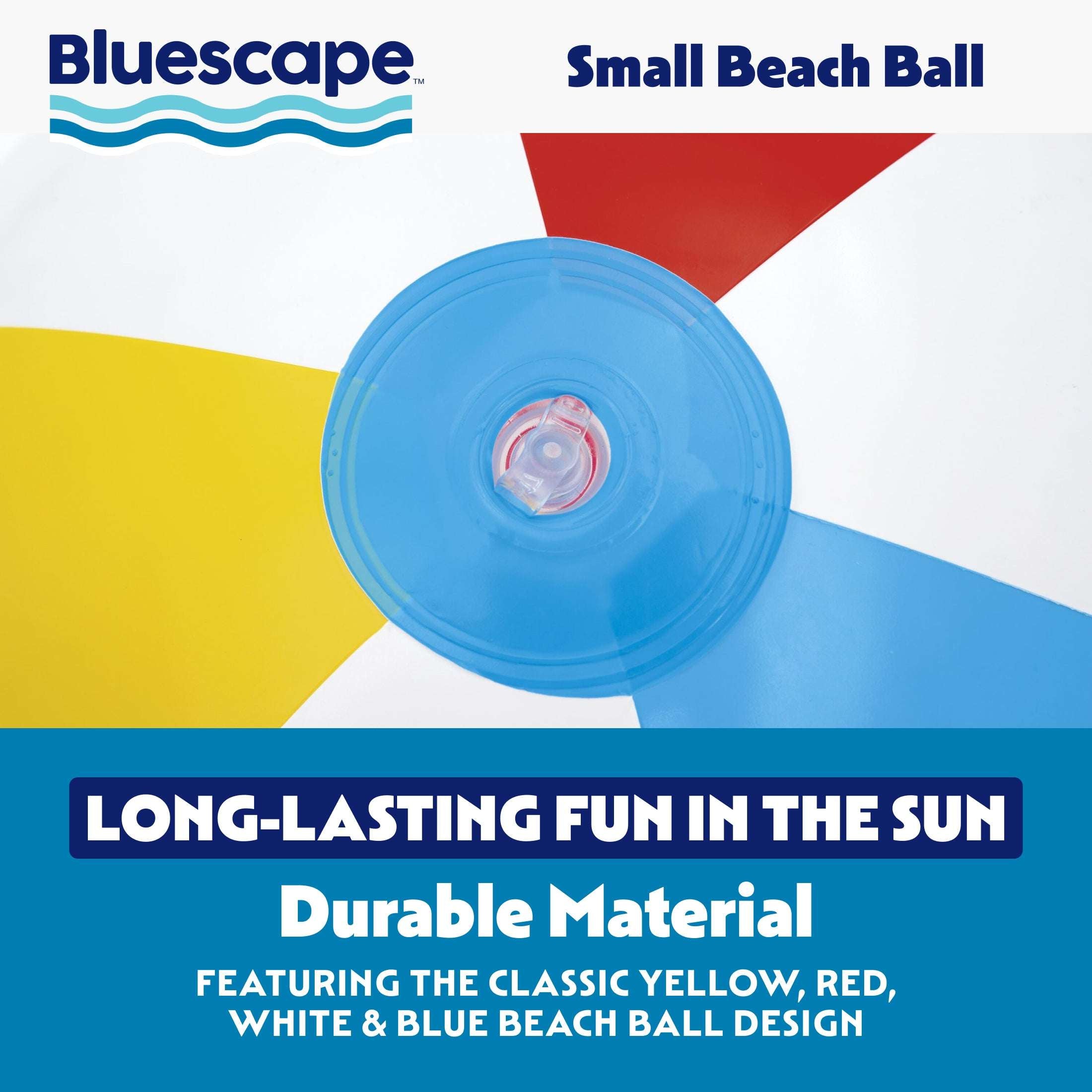 Bluescape Multi-Color Inflatable Pool and Beach Ball 13", Child Unisex, Ages 2+