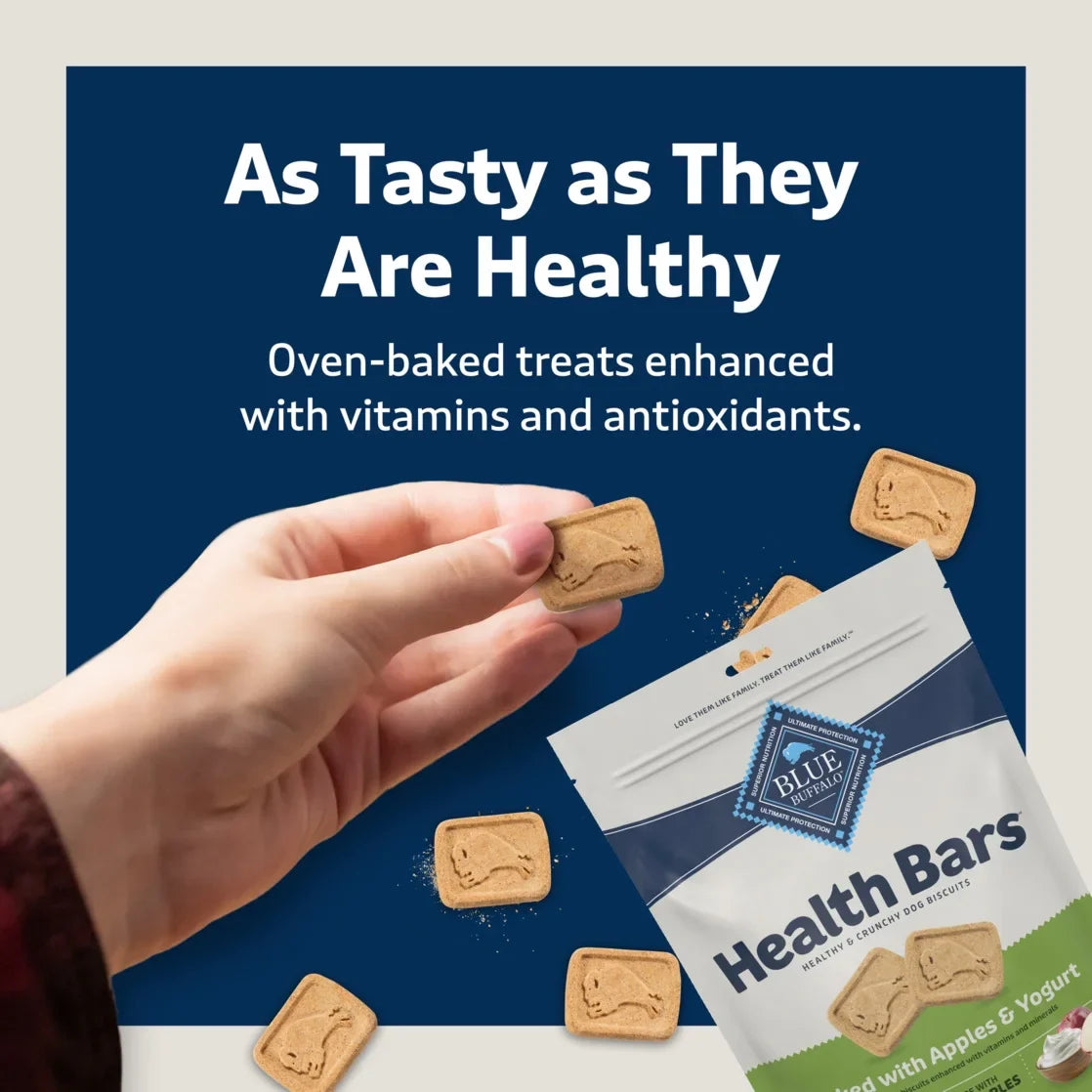 Blue Buffalo Health Bars Crunchy Dog Biscuits, Apples & Yogurt