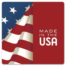Perforated ruled pad with flag cover and "Made in the USA" text